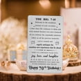 thumbnail image 2 of 70th Birthday Card - 70th Birthday Gifts for Men Women - 70 Year Old Birthday Engraved Wallet Card for Him Her, 2 of 6