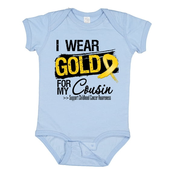 Inktastic Childhood Cancer Ribbon for My Cousin Boys or Girls Baby Bodysuit