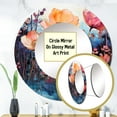thumbnail image 3 of Designart "Landscape In Floral Alcohol Ink" Abstract Landscapes Round Mirror Wall Decor Modern - Large Beige Round Office Mirror - Round Mirror - 23" x 23", 3 of 6