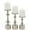 Silver Pillar Solid Pillar S/3 10", 9", 7"H, variant on CosmoLiving by Cosmopolitan 3 Candle Gold Aluminum Metal Pillar Candle Holder, Set of 3