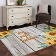 thumbnail image 4 of Sunflower Area Rugs Collection 2.7'x5', Summer Botanical Elegant Floral Wooden Non Slip Indoor Rectangle Throw Runner Rug Floor Mat Carpet for Living Room Dining Table Bedroom Nursery, 4 of 9