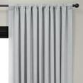 thumbnail image 3 of Heather Grey Faux Linen Extra Wide Room Darkening Curtain (1 Panel), Heather Grey, 100W X 84L, 3 of 12