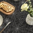 thumbnail image 2 of Nappe d'Halloween 60x60 Pouces Ronde, Toile d'Araignée Noire Lavable pour Fête Pique-Nique Dîner Décor, 2 of 6