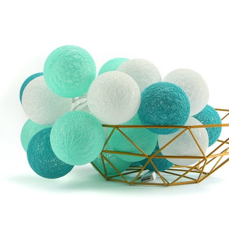 

Kaacd 3Meters 20 Cotton Ball String Lights F Airy Hanging Wedding Bedroom Living Room