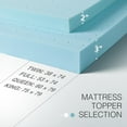 thumbnail image 6 of 2 inch Mattress Topper, Queen Size Memory Foam Mattress Topper, Comfortable Support, Blue, 6 of 9