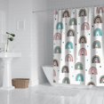 thumbnail image 2 of White Boho Bohemia Rainbow Leopard Hearts Pattern Shower Curtain 72"x72" ,Bathroom Decorative Shower Curtains Set with 12 Hooks,Modern Waterproof Washable Shower Curtain, 2 of 6