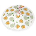 thumbnail image 2 of Christmas Tree Skirt, Cute Sweet Cantaloupe Christmas Tree Decorations Indoor, Tree Skirts Mat With Tassel Trim for Halloween New Year Holiday Christmas Party Decor 30 Inches, 2 of 7