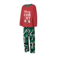 thumbnail image 7 of KelaJuan Family Matching Christmas Pajamas, Letter Print Long-Sleeved Tops + Cartoon Crutches Pattern Trousers Sleepwear Outfits, 7 of 7