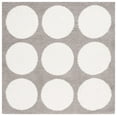 thumbnail image 2 of SAFAVIEH Calico Cian Geometric Polyester Shag Area Rug, Gray/Ivory, 6'7" x 6'7" Square, 2 of 8