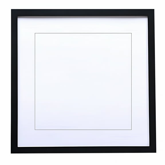 LAMIRO 8X8 Picture Frames Square Pictures Frame Wooden Art Photo Frame 2In1 Can Be Placed or Wall Hung Solid Wood Pictures Frame with Mats (Black 8X8 in Frame)