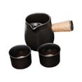 thumbnail image 3 of Tetera de cerámica con mango antiescaldaduras para cocina de restaurante. con 2 tazas, 3 of 9
