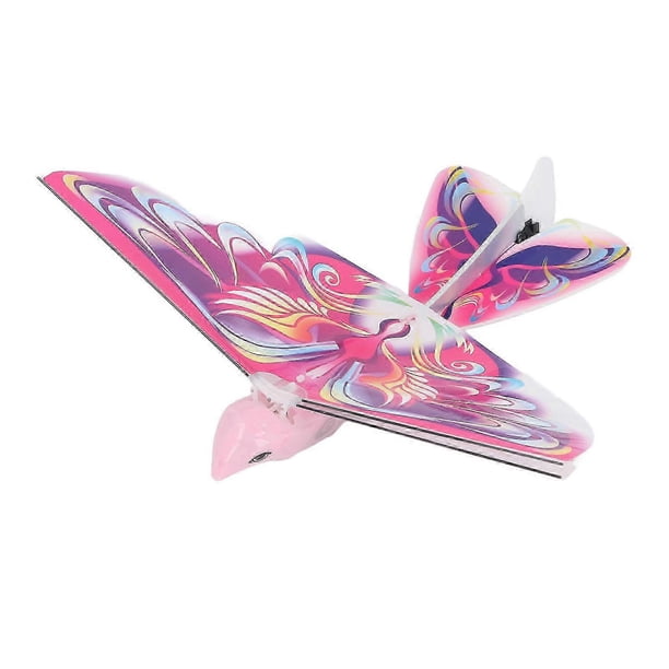 Flying RC Bird Toy 2.4GHz USB Charging LED Bionic Flapping Wings Bird for Indoor Outdor Pink