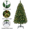 thumbnail image 4 of Árbol de Navidad Yaheetech de 1,4 m con 150 luces blancas cálidas color verde, 4 of 9