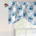 thumbnail image 5 of Tie Up Valances for Windows, Blue Flowers Adjustable Valance Curtains Window Treatment for Living Room/Bedroom Windows, Country Pastoral Floral Spring Rod Pocket Kitchen Curtains & Drapes 42x18 Inch, 5 of 9