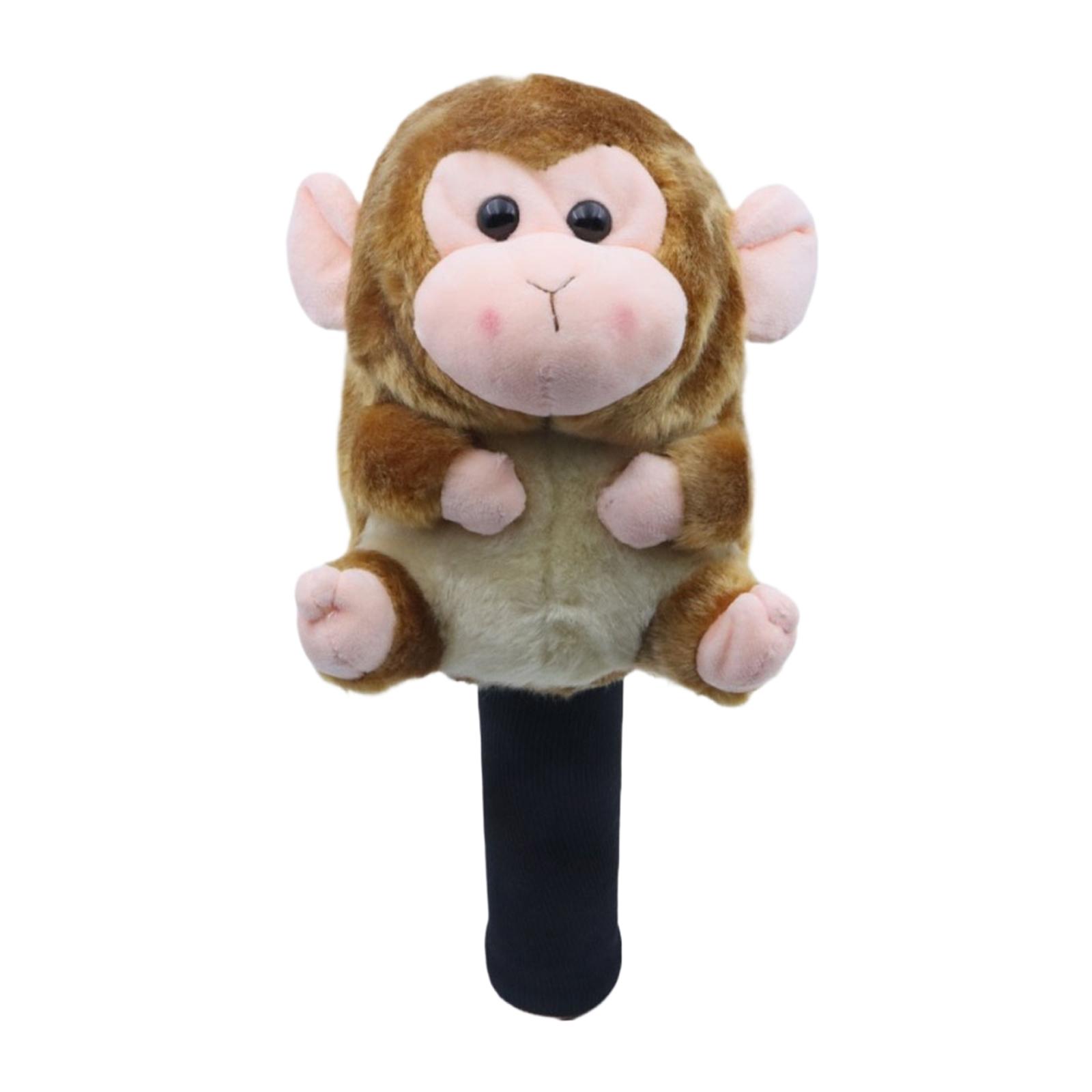 funtasica Golf Club Head Cover Animal Golf Club Headcover Adorable Funny Golf Head Cover Anti Scratch Protection Sleeve for Golfer Present Suitable for Tr Driver Monkey
