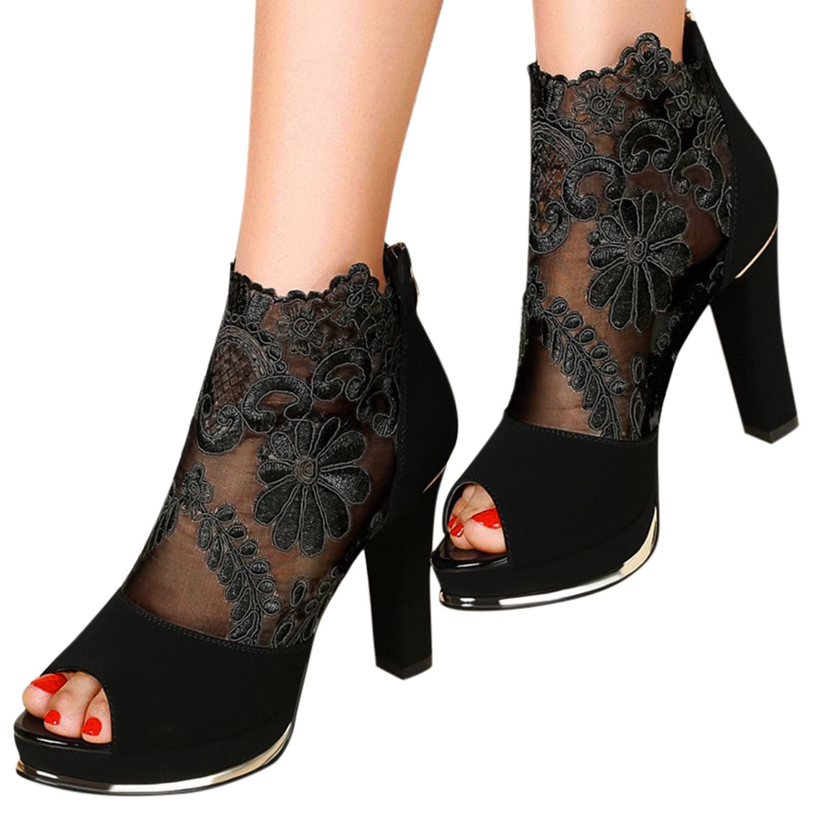 Christian Dior Black Suede Peep Toe Ankle Boot Stilletoe Heels – Re_find  Preloved