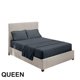 thumbnail image 1 of Juego de ropa de cama para el hogar Sábana de cama Funda de colchón Funda de almohada Juego de ropa de cama de poliéster de color sólido, Gris oscuro, Reina, 4pcs / set Eigraketly HA6267-25B, 1 of 7