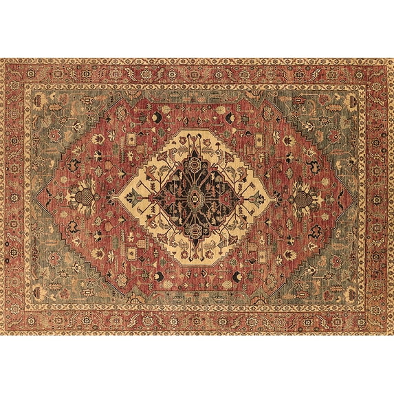 Ahgly Company Indoor Rectangle Persian Brown Traditional Area Rugs, 5' x 8'