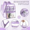 thumbnail image 4 of SANMADROLA Clear Backpack School Backpacks- Large Capacity Waterproof bookbag for School Work Travel,Purple, 4 of 7