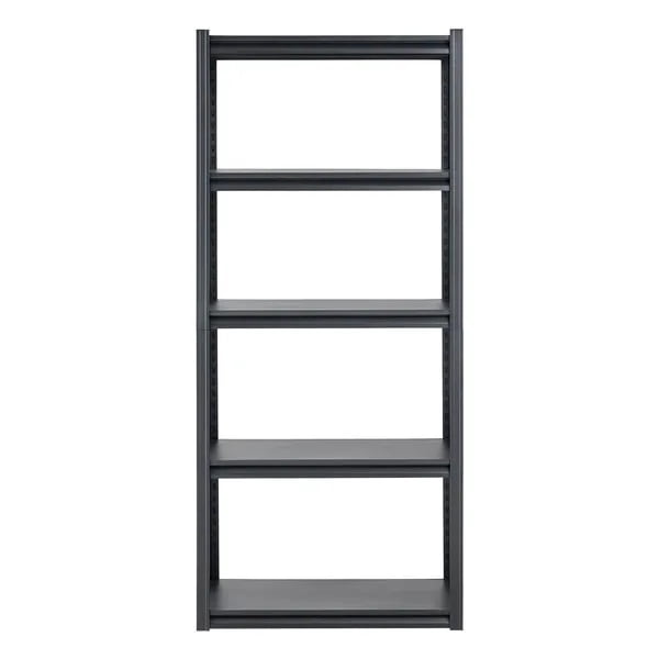 Storage Shelves, 5 Tier Garage Storage Shelving, Adjustable Metal Shelves for Garage Shelves Utility Rack Shelf Ideal for Kitchen, Warehouse, Basement, Black
