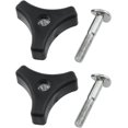 thumbnail image 1 of 2PCS Lawn Mower Handrail Handle Screws Black Plastic Triangle Handle Knob Nut Screws for Mower, 1 of 5