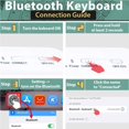 thumbnail image 5 of LEEYNEER Mini Wireless Bluetooth Mouse 10inch BT Spanish Keyboard For iPad 8 10th 9th generation Phone Tablet Portable For Huawei, 5 of 5