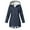 lightweight waterproof rain jacket women-Dark Blue, variant on Long Rain Jackets for Women Plus Size Waterproof with Hood Lightweight Solid Color Rain Coat Windbreaker Jackets