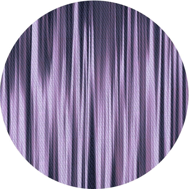 Ahgly Company Tapis d'Intérieur Ronds Transitionnels Lavables à la Machine, Lilas Vif Violet, 8 Pieds Rond