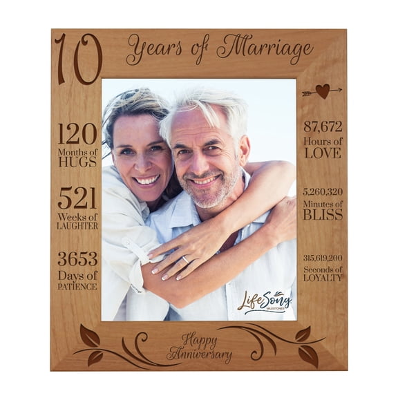 Engraved 10th Anniversary Photo Frame - 11.5 x 13.5