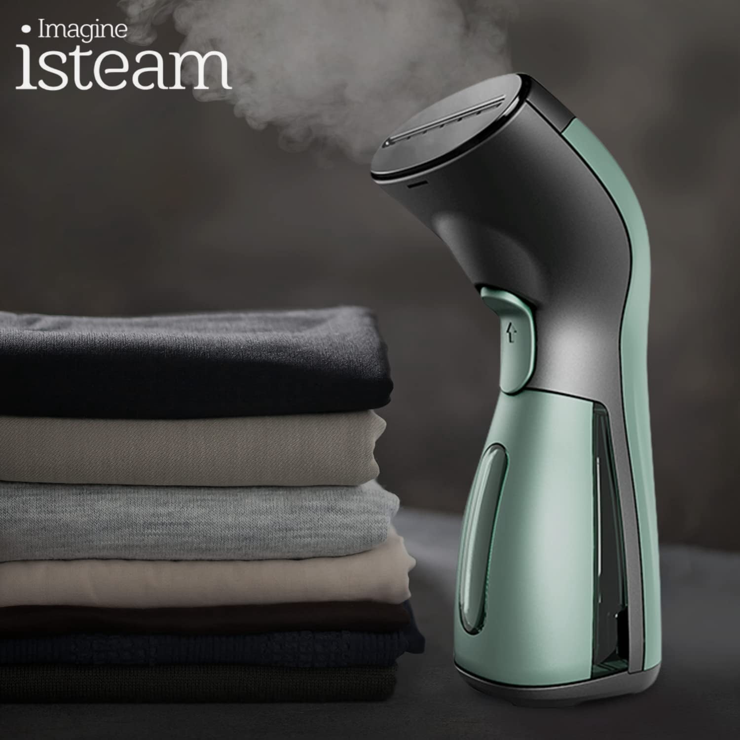 iSteam Steamer for Clothes Luxury Edition Upgraded with 360° Technology Spill-Proof MS208 Green