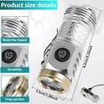 thumbnail image 2 of 2Pcs Three-Eyed Monster Mini Flashlight, German Three-Eyed Monster Mini Flash Super Power Flashlight, Pocket Flashlight with Clip, Mini Torch LED Flashlight, Portable Mini Pocket Torch (Black+Silver), 2 of 7