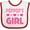 White and Red, variant on Inktastic Poppop Girl Granddaughter Girls Baby Bib