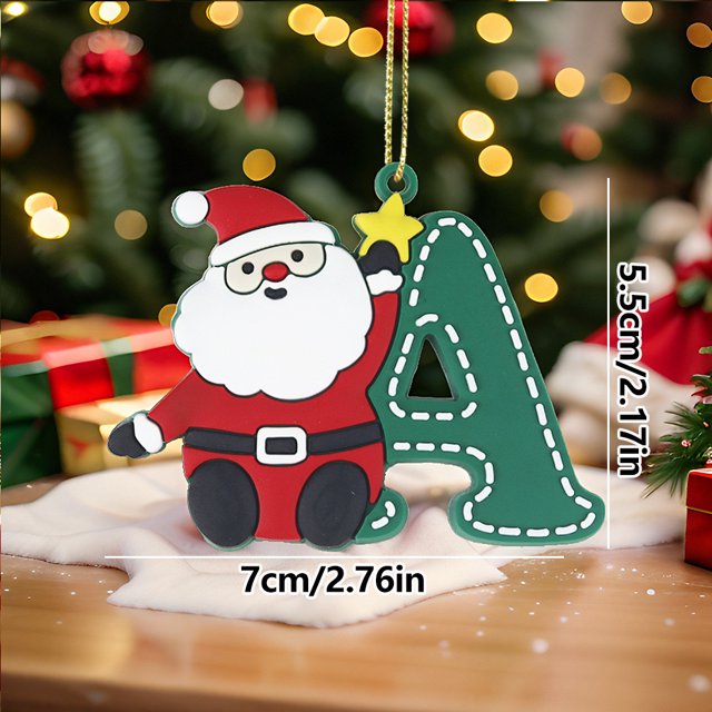 Decoraciones Del Árbol de Navidad 26 Piezas Set de Decoración Del Árbol de Navidad Incluye Mayúsculas Letras Inglesas Ornamentos Del Árbol de Navidad