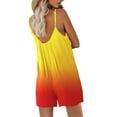 thumbnail image 4 of VISgogo Monos de verano para mujer, sin mangas, con correa de espagueti, pantalones cortos sueltos de una pieza VISgogo  moda, 4 of 5