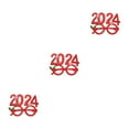 thumbnail image 1 of Redempat Se Démarquer dans le Style avec 2024 Lunettes Cadre Parti Fournitures Inclus Taille Universelle Drôle Forme Large Applications Rouge 3Set, 1 of 6