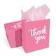 thumbnail image 4 of Bolsas de regalo DjinnGlory Pink Thank You con asas, 25 x 20 x 10 cm, 50 unidades, 4 of 9