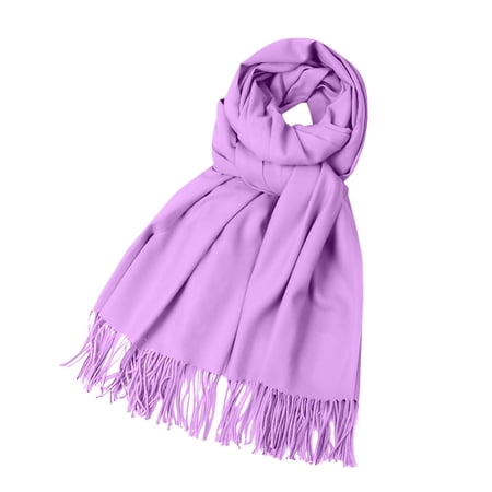 Hontri Scarf Fleece Solid Color Imitation Scarf Versatile Fleece Scarf Warm Shawl Scarf for Women Purple Hontri Scarf Fleece Solid Color Imitation Scarf Versatile Fleece Scarf Warm Shawl Scarf for Women Purple