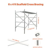 KFFKFF Scaffold Cross Bracing 6ft x 4ft, Set of 8 Durable Carbon Steel Scaffold Cross Reinforcements, X-Form Scaffold Safety Component (Only Cross Braces Sold)