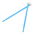thumbnail image 4 of Drum Mallet Set, Felt Head Even Percussion  Hand Feel Drums Mallets Accessory  For Performance Blue, 4 of 8