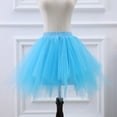 thumbnail image 2 of ZHOGXU Kids Girls Tutu Skirt Solid Color Elastic Waist Mesh Comfortable Fashion Skirt For Summer Casual Daily Wear,Light Blue,One Size, 2 of 4