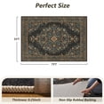 thumbnail image 4 of VUNATE Vintage Botanical Floral Printed Area Rug 5'x7' Soft Washable Non Slip Low Pile Rug for Living Room Bedroom Dining Room Home Decor Indoor Carpet with Blossom Design Green, 4 of 7
