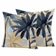 thumbnail image 6 of Navy Blue Palm Trees Outdoor Pillow Covers 18x18 Inch Throw Pillow Covers Set of 2 Waterproof Decorative Pillow Cases Vintage Summer Botanical Watercolor Cushion Covers for Patio Furniture Garden, 6 of 8
