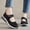 Black, variant on Woven Orthopedic Shoes, Breathable Mesh Casual Loafers for Diabetic Women, Comfortable Slip On Walking Shoes Lightweight Flat Orthopedic Sneakers for Everyday Office Work