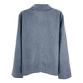 thumbnail image 3 of COMVALUE Womens Cotton Linen Shirts Jacket Long Sleeve Button Down Blazer Lightweight Casual Lapel Cardigans Summer Blouses Light Blue for Size L, 3 of 4