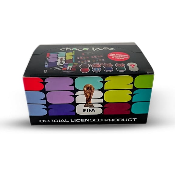 Caja con 20 Figuras Sorpresa Mundial FIFA 2026 Producto Oficial, Choca Locoz, Figuras Coleccionables