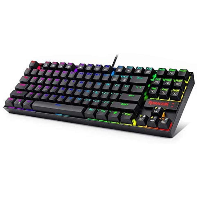 Teclado Gamer Redragon K552 RGB Compacto 87 Teclas -Negro