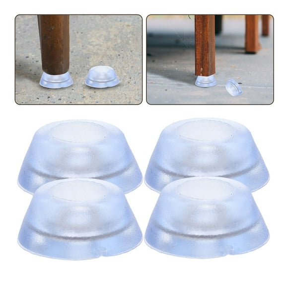 Hemobllo 20Pcs Clear Silicone Conical Anti-Slip Furniture Pads for Table Leg Floor Protectors 1.8X1.8X0.7In