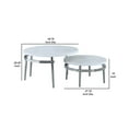 thumbnail image 5 of Avilla Round Nesting Coffee Table White and Chrome, 5 of 5
