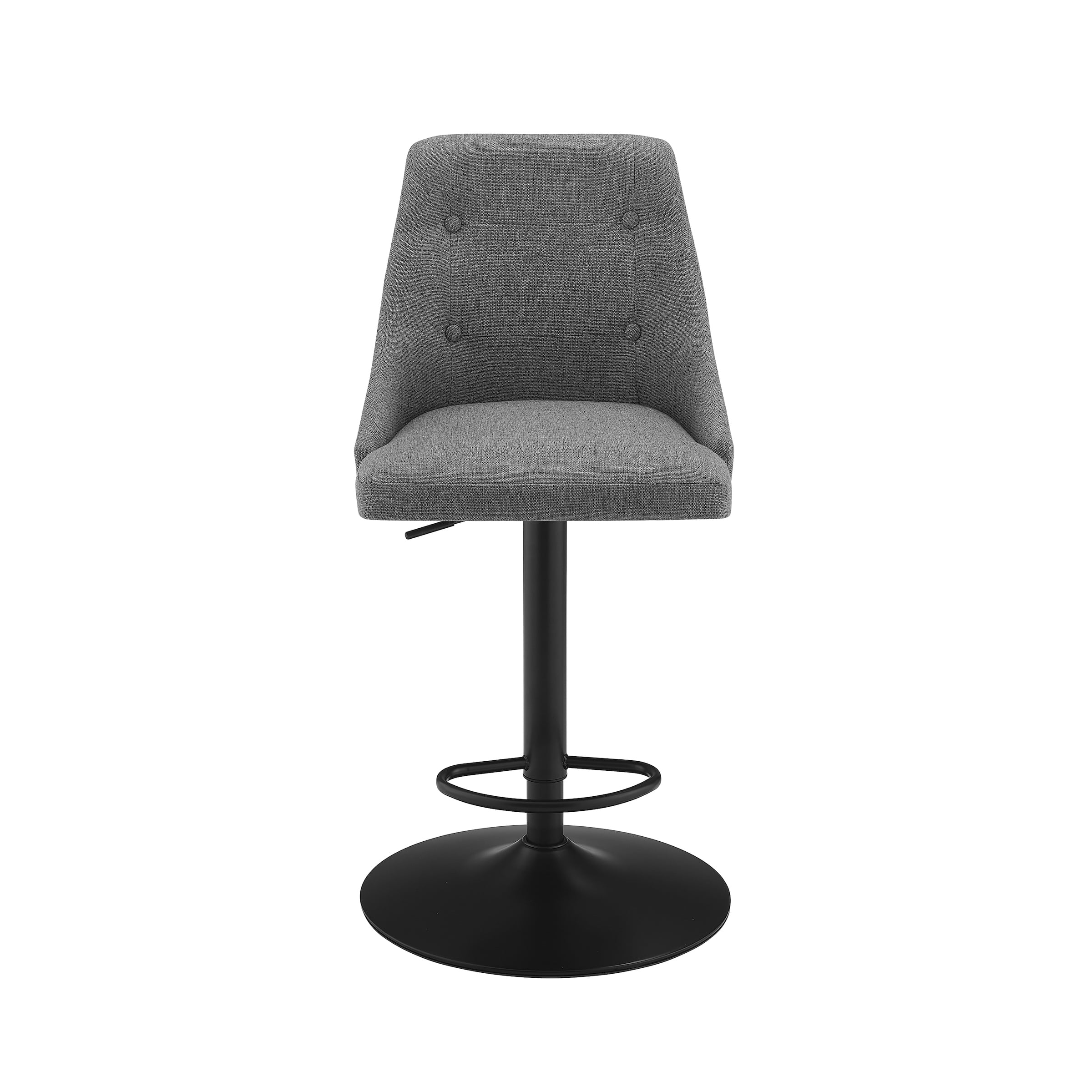 Powell Pierson 25-33" Indoor Adjustable Metal Swivel Bar Stool, Gray
