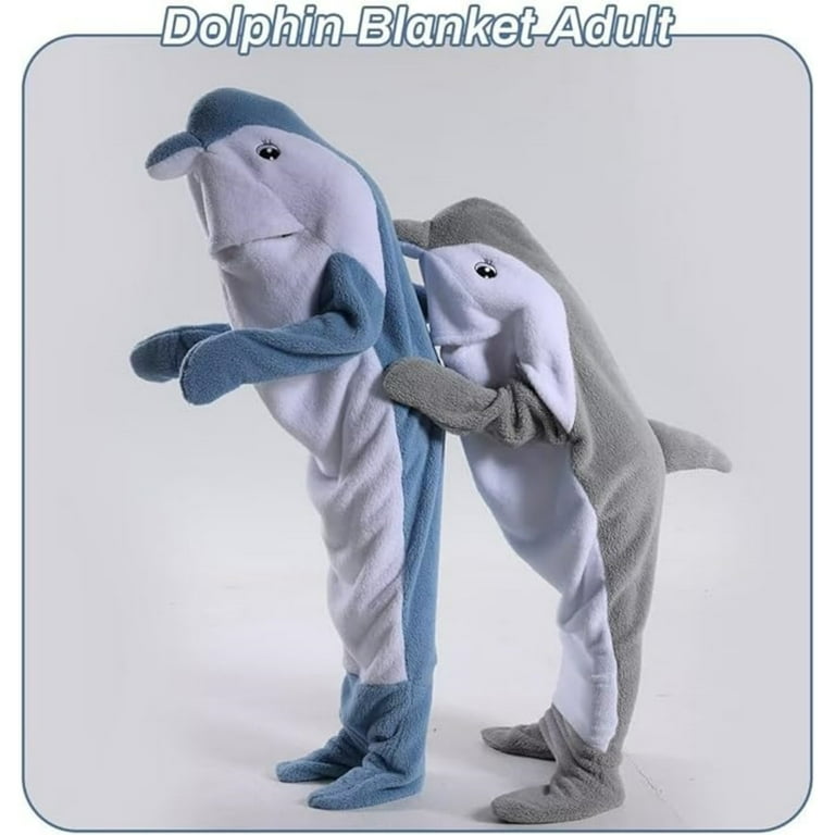 Dolphin Pajamas Hoodies Adult Wearable Onesie Costume Soft Cozy